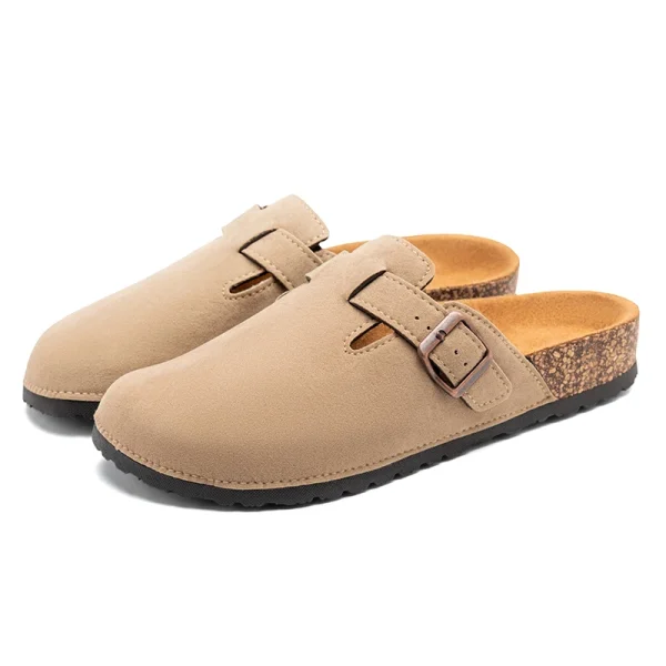 Fashion Men Mules Shoe with Arch Support Unisex Classic Beach  Mens Shoes Men's Suede Sandals Retro Cork Clogs Тапочки - Image 5