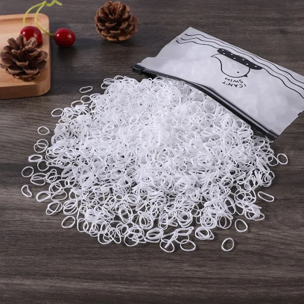 1000/2000Pcs Colorful Small Disposable Hair Bands Scrunchie Girls Elastic Rubber Band Ponytail Holder Hair Accessories Hair Ties - Image 3