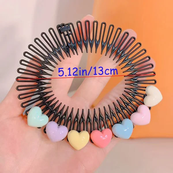 3Pcs Children Y2k Star Colorful Hair Comb Broken Headband Hair Clips Bunny Heart Cute Headdress Princess Girls Hair Accessories - Image 6
