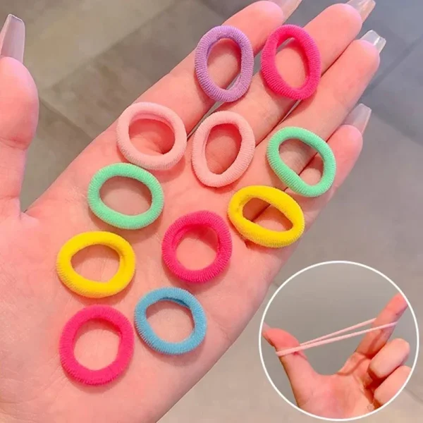 100/200PCS Women Girls Colorful Nylon Elastic Hair Bands Ponytail Hold Small Hair Tie Rubber Bands Scrunchie Hair Accessories - Image 4