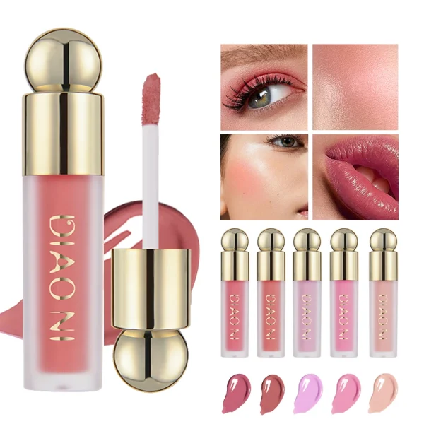 Liquid Blush Soft Matte Liquid Cream Blush Makeup Lightweight Beauty Blush Makeup for Long-Lasting Natural Velvet Liquid Blusher - Image 5