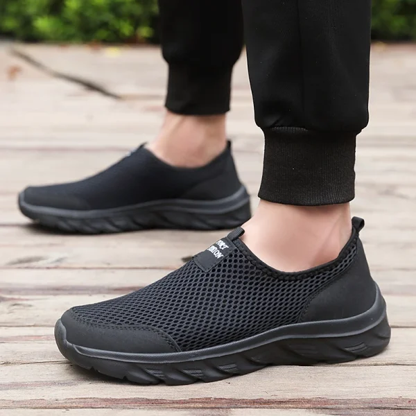 2023 Lightweight Men Casual Shoes Breathable Slip on Male Casual Sneakers Anti-slip Men's Flats Outdoor Walking Shoes Size 39-47 - Image 5