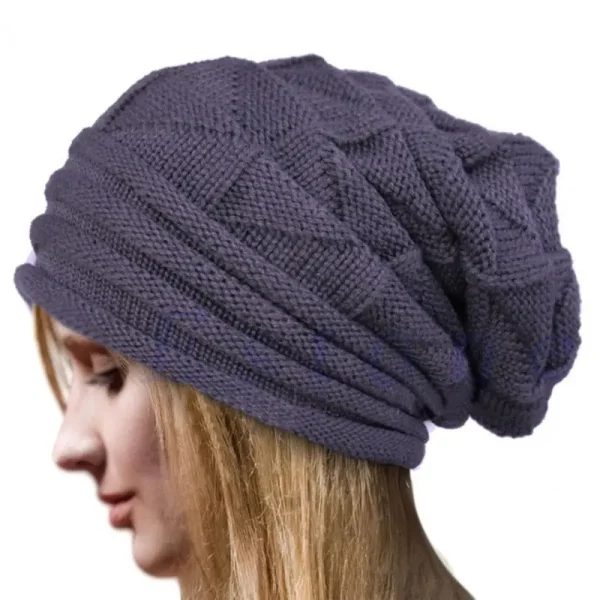 Knitted Baggy Beanie Oversized Winter Hat Ski Slouchy Cap Skullies Beanies Women Men Winter Wool Warm Cap Beanies Unisex - Image 5